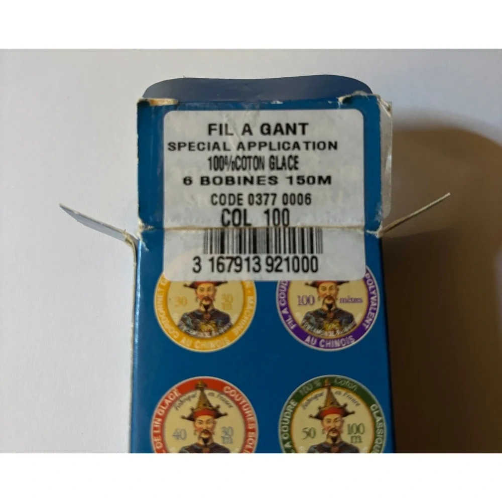 Au Chinois Fil A Gant Special Application 100% Coton Glace 150m Thread 5 Spools